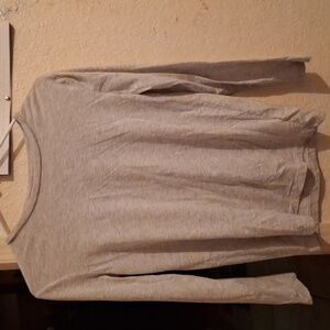 A gray long sleeve shirt